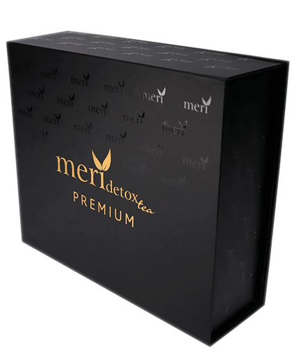 Meri Detox Tea Premium Natural Detox and Weight Loss is Just a Cup Away.